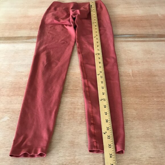 Alphalete Athletic Leggings Women L Red Mid Rise Elastic Waist Athleisure Yoga - Picture 5 of 12